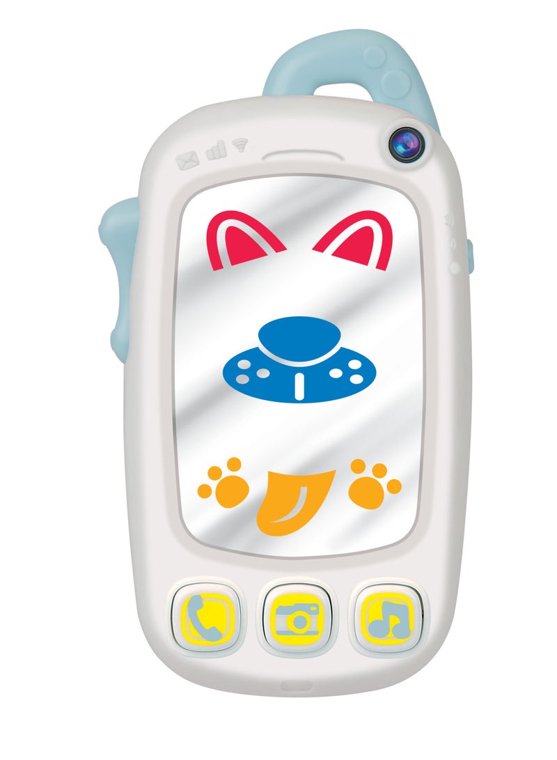 Winfun My First Baby Selfie Phone | Interactive Toy with Camera Sounds, Music, Light-Up Buttons & Learning Play | Light-Up Mirror Toy with Camera Effects, Sounds & Tunes | For Toddlers Ages 9 Months+ - Image 2